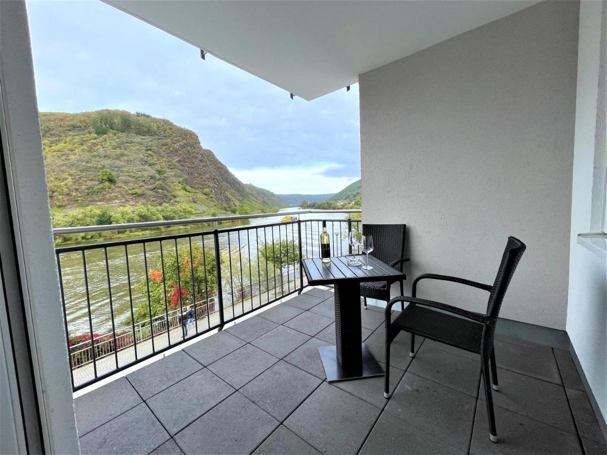 Moselpromenade Villa Moselufer, Panorama&Burg Cochem Blick, Netflix, Balkon Exteriör bild